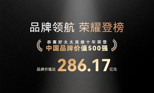 连续10年！爱游戏·ayx - 最新链接,蝉联“中国品牌价值500强”，品牌价值286.17亿元